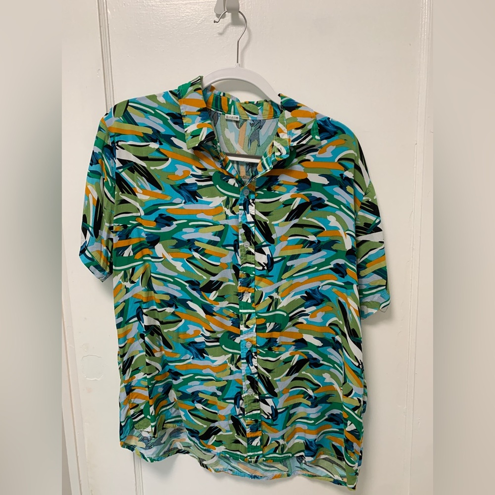 Lively Tropical Button-Down Shirt - Men's Size Large - Excellent Condition